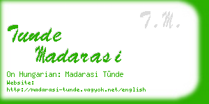 tunde madarasi business card